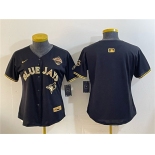 Youth Toronto Blue Jays Blank Black Gold 2025 American League Champions Limited Stitched Jersey Youth Toronto Blue Jays Blank Black Gold 2025 American League Champions Limited Stitched Jersey