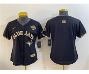 Youth Toronto Blue Jays Blank Black Gold 2025 American League Champions Limited Stitched Jersey Youth Toronto Blue Jays Blank Black Gold 2025 American League Champions Limited Stitched Jersey