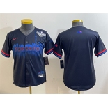 Youth Toronto Blue Jays Blank Navy 2025 World Series City Connect Limited Stitched Baseball Jersey Youth Toronto Blue Jays Blank Navy 2025 World Series City Connect Limited Stitched Baseball Jersey