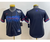 Youth Toronto Blue Jays Blank Navy 2025 World Series City Connect Limited Stitched Baseball Jersey Youth Toronto Blue Jays Blank Navy 2025 World Series City Connect Limited Stitched Baseball Jersey