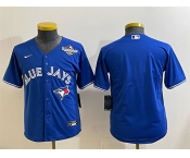 Youth Toronto Blue Jays Blank Royal 2025 World Series Cool Base Stitched Baseball Jersey Youth Toronto Blue Jays Blank Royal 2025 World Series Cool Base Stitched Baseball Jersey