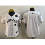 Youth Toronto Blue Jays Blank White Gold 2025 American League Champions Limited Stitched Jersey Youth Toronto Blue Jays Blank White Gold 2025 American League Champions Limited Stitched Jersey