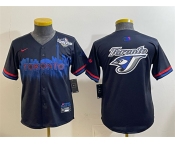 Youth Toronto Blue Jays Team Big Logo Navy 2025 World Series City Connect Limited Stitched Baseball Jersey Youth Toronto Blue Jays Team Big Logo Navy 2025 World Series City Connect Limited Stitched Baseball Jersey