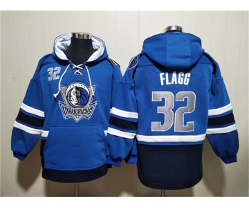 Men's Dallas Mavericks #32 Cooper Flagg Navy Ageless Must-Have Lace-Up Pullover Hoodie