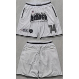 Men's Las Vegas Raiders #74 White Shorts