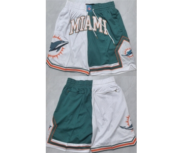 Men's Maimi Dolphins Aqua White Shorts
