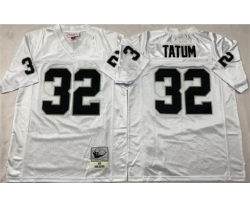 Men's Las Vegas Raiders #32 Jack Tatum White Throwback Football Stitched Jersey
