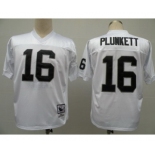 Oakland Raiders #16 Jim Plunkett White Throwback Jersey