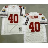 Men's Arizona Cardinals #40 Pat Tillman White Throwback Jersey