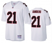 Men's Atlanta Falcons #21 Deion Sanders White Throwback Jersey