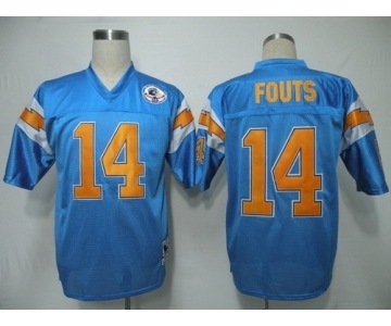 San Diego Chargers #14 Dan Fouts Light Blue Throwback Jersey