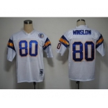 San Diego Chargers #80 Kellen Winslow White Throwback Jersey