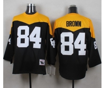 Men's Pittsburgh Steelers #84 Antonio Brown Black 1967 Home Throwback NFL Jersey
