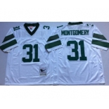 Eagles #31 Wilbert Montgomery White Throwback Jersey