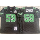 Men's Philadelphia Eagles #59 Seth Joyner Black Throwback Stitched Football Jersey