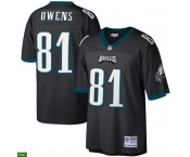 Mens Philadelphia Eagles #81 Terrell Owens Mitchell & Ness 2004 Black Throwback Legacy Jersey Mens Philadelphia Eagles #81 Terrell Owens Mitchell & Ness 2004 Black Throwback Legacy Jersey