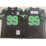 Men's Philadelphia Eagles #99 Jerome Brown Black Throwback Stitched Football Jersey