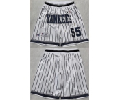 Men's New Yok Yankees #55 White Shorts Men's New Yok Yankees #55 White Shorts