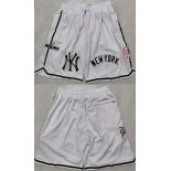 Men's New Yok Yankees White Shorts