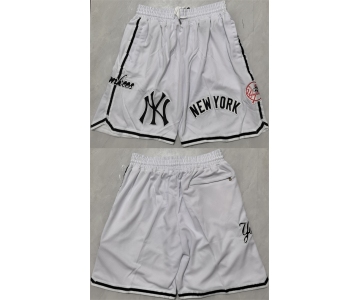 Men's New Yok Yankees White Shorts
