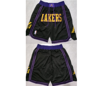 Los Angeles Lakers Black Shorts (Run Small)