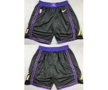 Men's Los Angeles Lakers Black Shorts (Run Small)