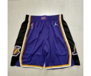 Men's Los Angeles Lakers Purple Throwback Shorts
