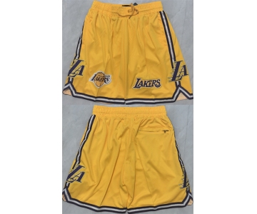 Men's Los Angeles Lakers Yellow 2025 Shorts