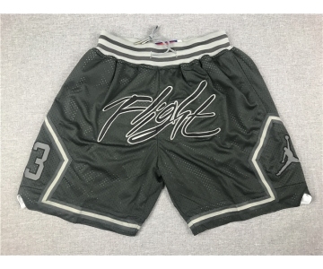 Men's Chicago Bulls #23 Michael Jordan Grey Black Just Don Swingman Throwback Shorts
