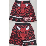 Men's Chicago Bulls Black Red Shorts Men's Chicago Bulls Black Red Shorts