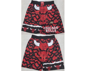 Men's Chicago Bulls Black Red Shorts
