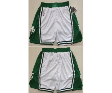 Men's Boston Celtics White 75th Anniversary Shorts