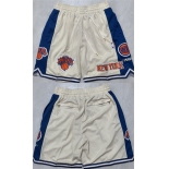Men's New Yok Knicks White 2025 Shorts