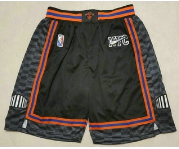 Men's New York Knicks Black Diamond 2022 City Edition Swingman Stitched Shorts