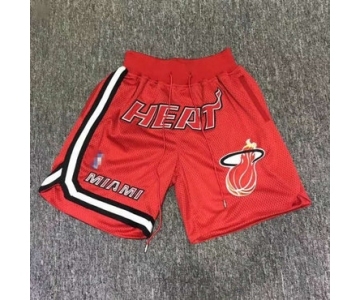 Heat Red Just Don Throwback Mesh Shorts