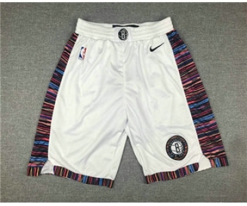 Men's Brooklyn Nets NEW White 2020 City Edition NBA Swingman Shorts