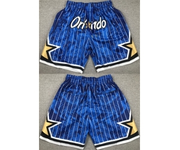 Men's Orlando Magic Blue Shorts(Run Small)