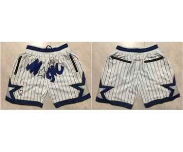 Men's Orlando Magic White Just Don Stitched Shorts