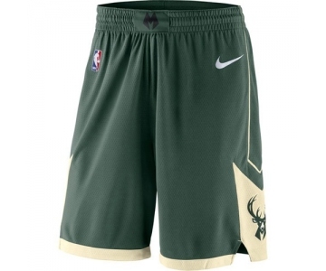 Men's Milwaukee Bucks Nike Green Icon Swingman Basketball Shorts
