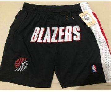 Men's Portland Trail Blazers Black Just Don Shorts Swingman Shorts
