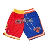 1994 NBA Finals Rockets x Knicks Shorts (Red-Blue) JUST DON By Mitchell & Ness