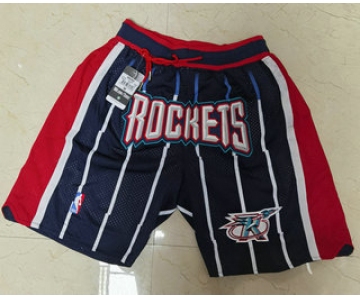 Men's Houston Rockets Navy Blue With Pocket Just Don Swingman Shorts