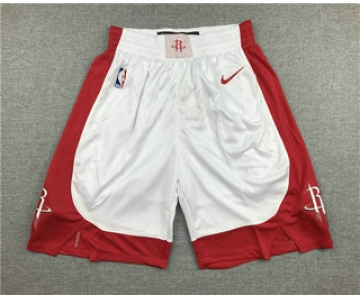 Men's Houston Rockets New White 2019 Nike Swingman Stitched NBA Shorts