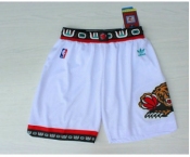 Men's Memphis Grizzlies White Hardwood Classics Swingman Shorts