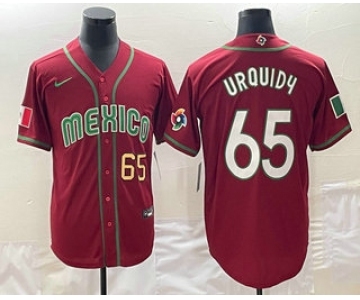 Mens Mexico Baseball #65 Giovanny Gallegos Number 2023 Red World Classic Stitched Jersey