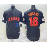 Men's Japan Baseball #16 Shohei Ohtani Number 2023 Black World Classic Stitched Jersey1