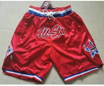1991 All-Star West Shorts (Red) JUST DON By Mitchell & Ness