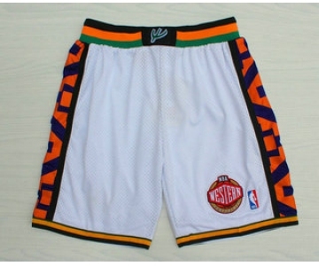 1995 All-Star White Hardwood Classics Swingman Shorts