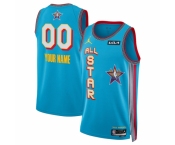 Men 2025 All Star Active Player Custom Light Blue Stitched Basketball Jersey