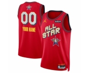 Men 2025 All Star Active Player Custom Red Stitched Basketball Jersey